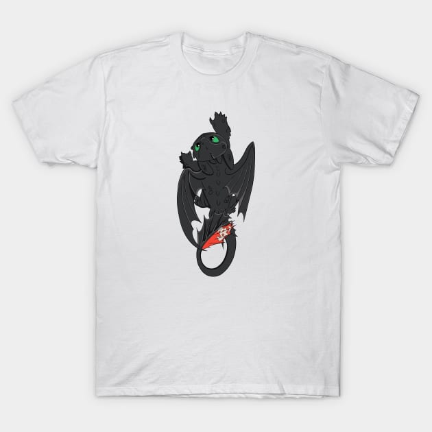 Toothless fanart, httyd dragon crawl, how to train your dragon, toothless T-Shirt by PrimeStore